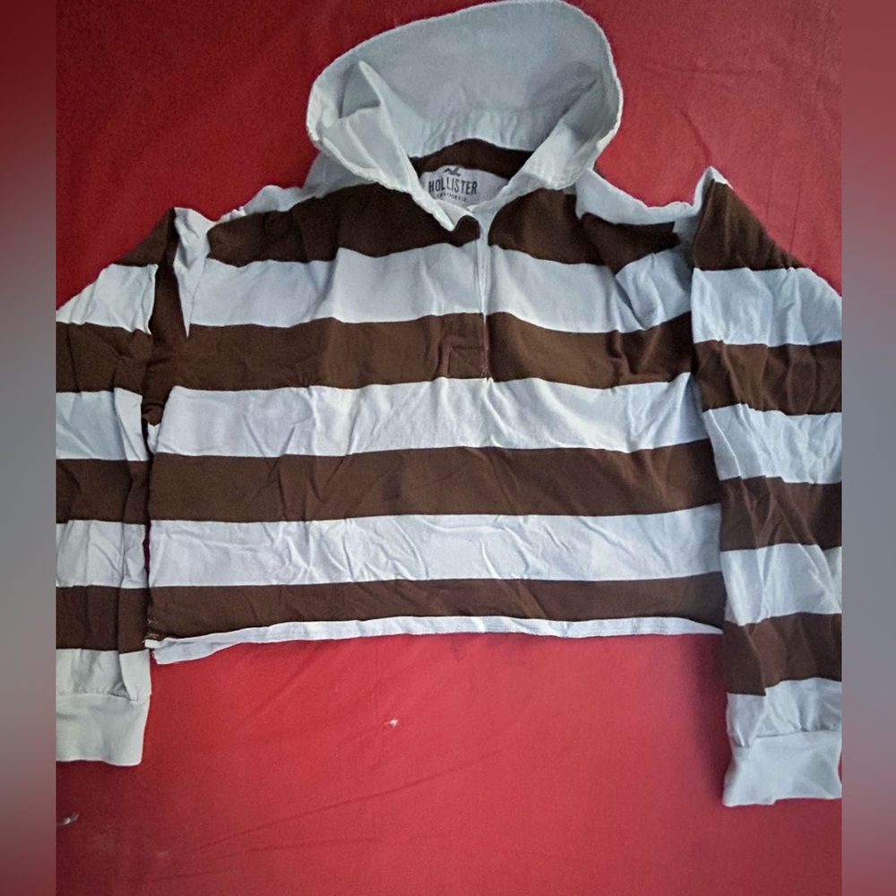 Hollister striped collared shirt
